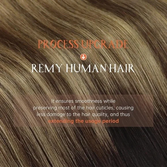 Sunny Hair Clip in Real Human Hair Black Ombre Dark Brown Caramel Blonde - Picture 4 of 11